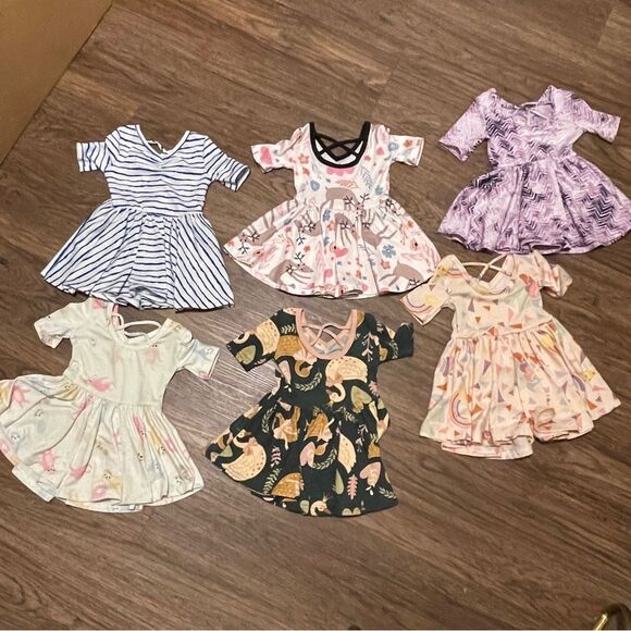 Dot Dot Smile 6 Ballet Style Dresses Multiple Patterns and Colors Size 6-12 mos - Picture 12 of 12